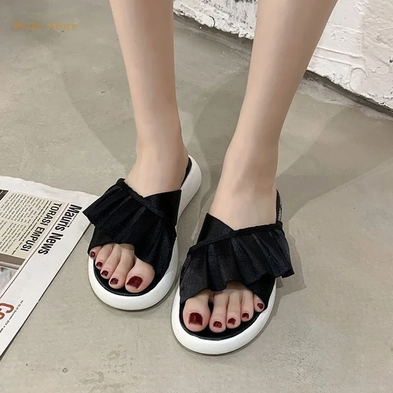 

Women's Outdoor Slippers Thick-Soled Fashion out Summer Ins Fashion Shoes 2021new Summer Internet Celebrity Women's Sandals