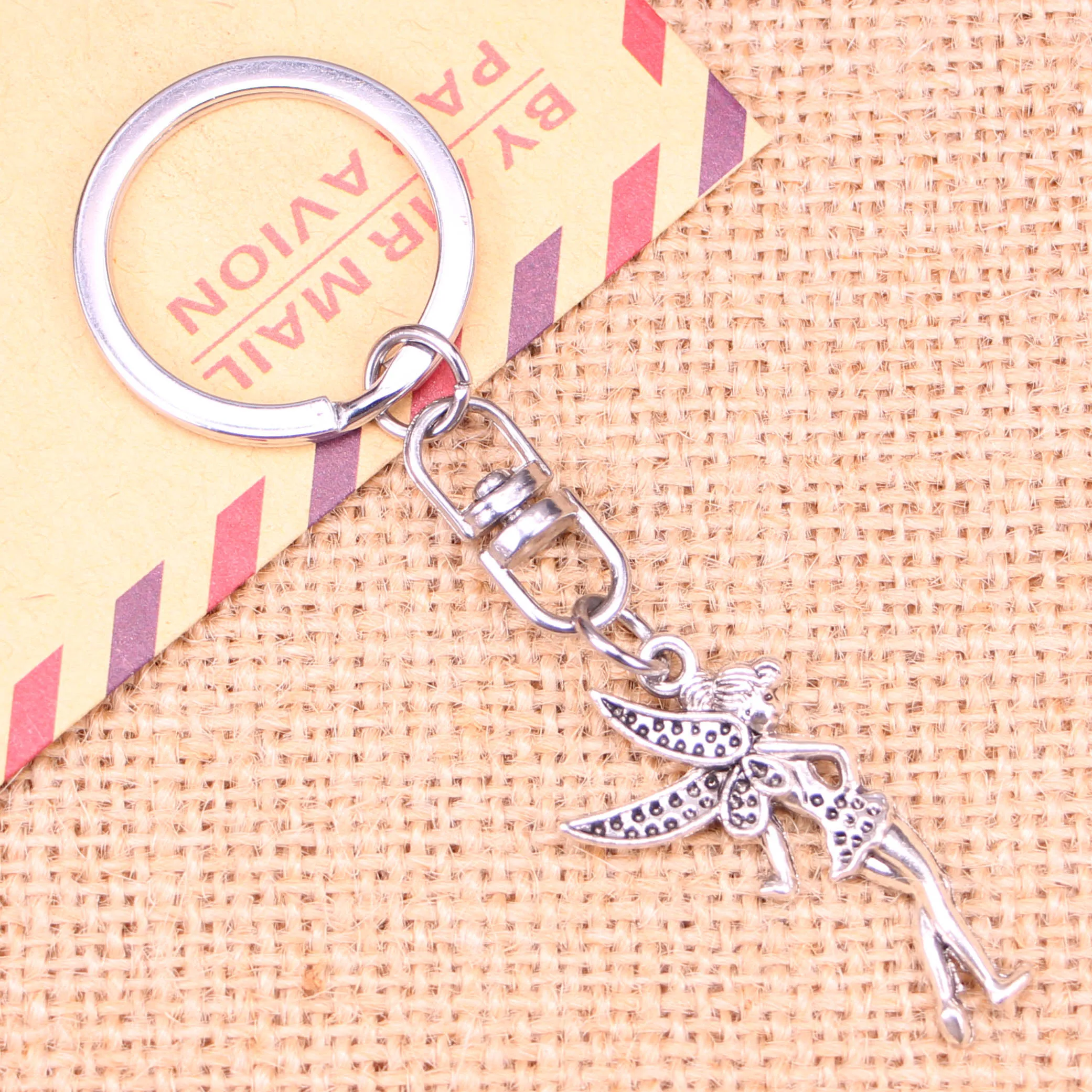 New Fashion Keychain 33*14 mm angel girl Pendants DIY Men Jewelry Car Key Chain Ring Holder Souvenir For Gift | Украшения и