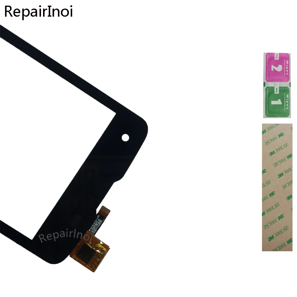 10pcs mobile phone touchpad touchscreen parts for dns s4006 touch screen digitizer front glass touch panel sensor 3m glue free global shipping