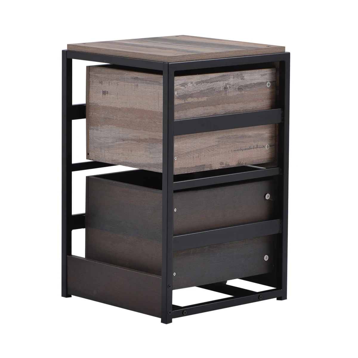 

File cabine/MDF Vertical Filing Cabinet with 2 Drawers -Walnut