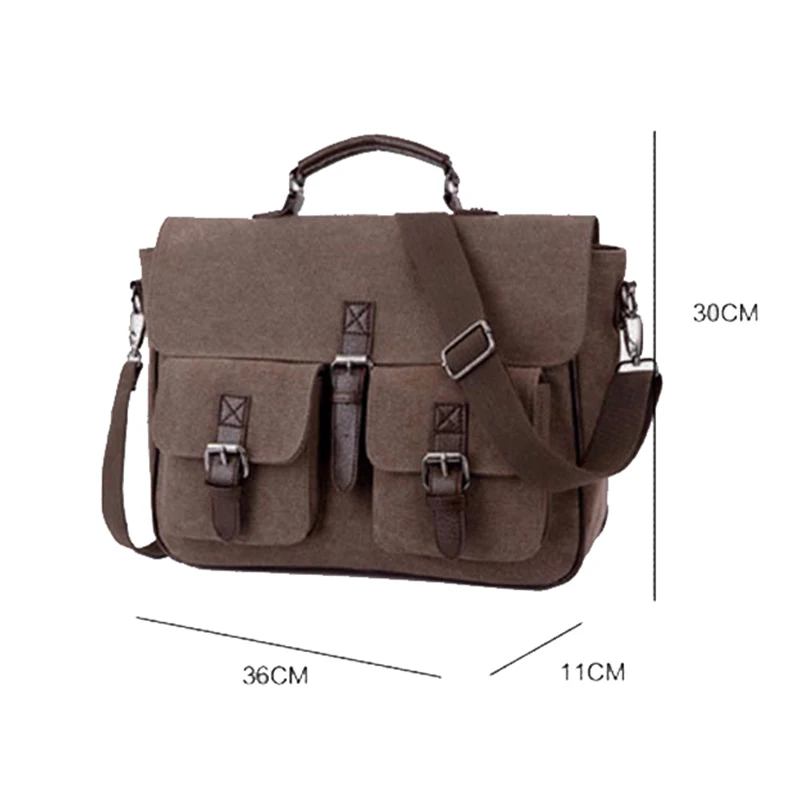 Холщовая сумка мессенджер для мужчин повседневный деловой портфель ноутбука