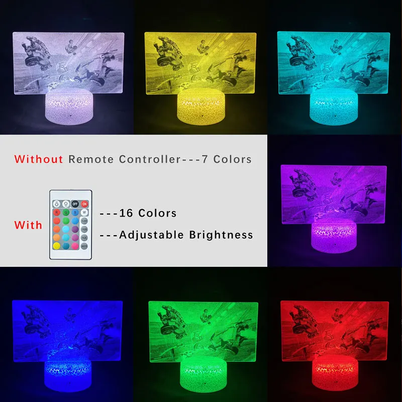 

Soccer Video Game Laser Engraved Acrylic Upward Lighting Art Room Desk Decoration Setup Gift Lamp for Kids Birthday LED Sensor