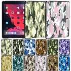 Чехол для планшета Apple IPad 2021 9-го поколения, 10,2 дюймов, чехол с камуфляжным узором, Ультратонкий Пластиковый защитный чехол + стилус