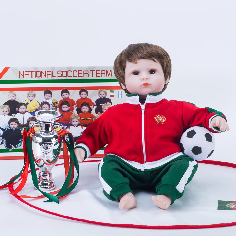 EUFA евро 2020 EFC 18 дюймов футбольная кукла bebe reborn Младенцы силиконовые boneca