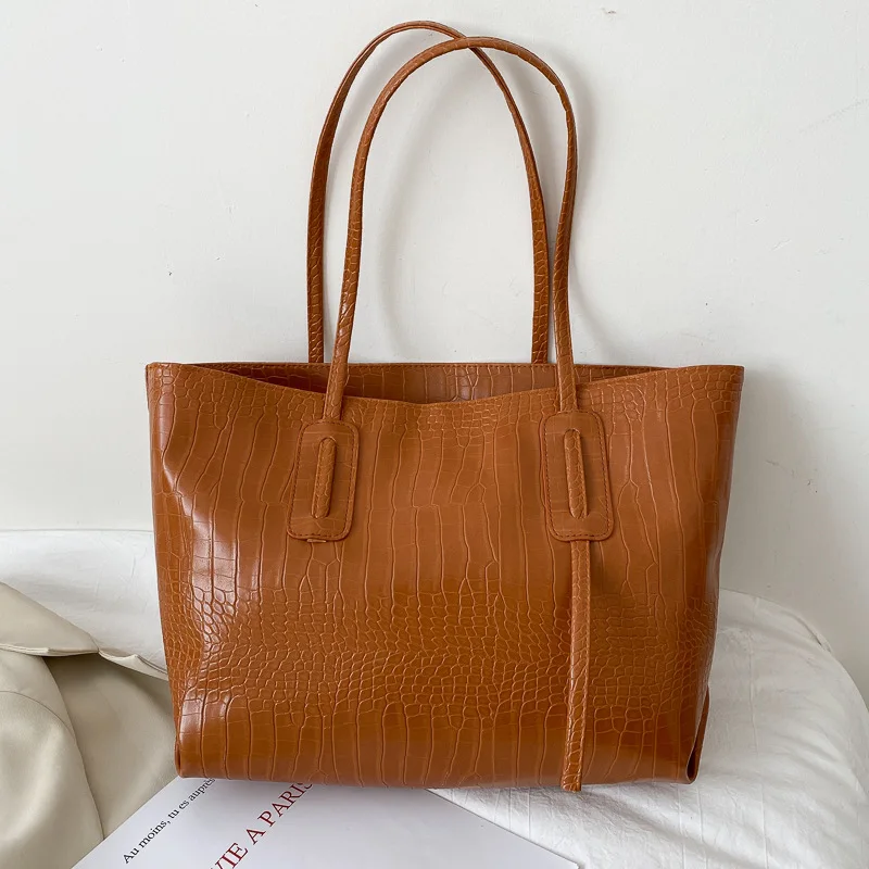 

2021 New Solid Color Shoulder Bag Women Hand Bag Ladies Large-capacity package Lady Handbags and Purses leather Bag