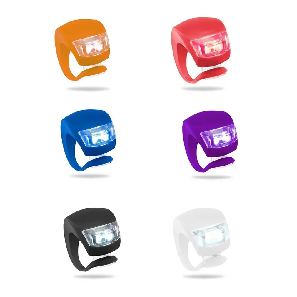 Водонепроницаемый силиконовый светодиодный велосипедный светильник передний