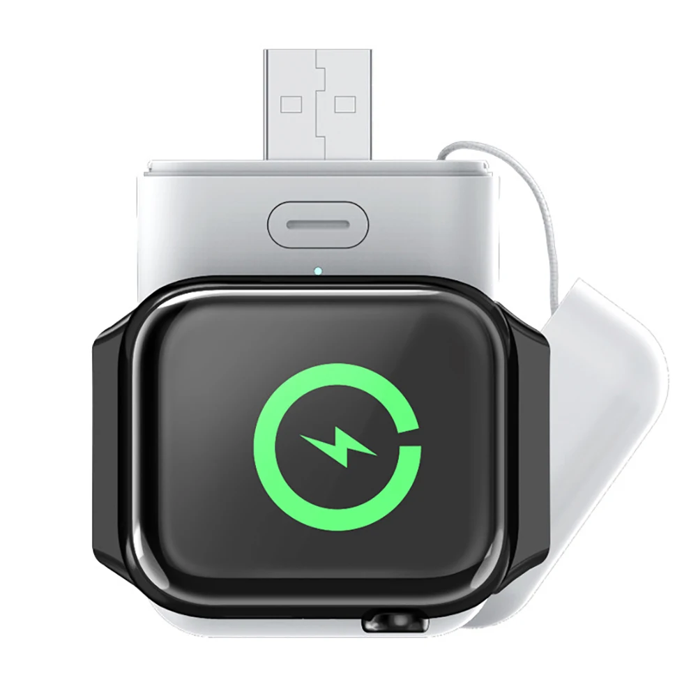 Беспроводное зарядное устройство для iWatch 1/2/4/5 1000 мАч магнитное портативное