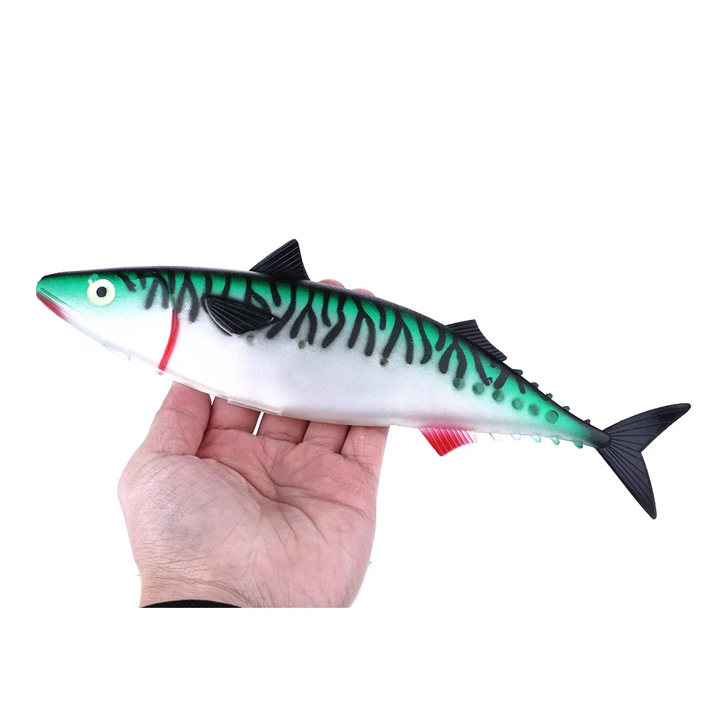 

290mm Soft Baits Shad Soft Lure For Fishing Lure Bait Tuna Open Belly Deep-sea Fishing Smell Bass Jigging Rubber Wobblers Tackle