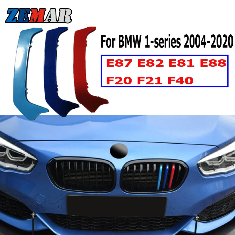 Автомобильная решетка радиатора ZEMAR 3 шт. из АБС-пластика для BMW F20 F21 F40 Series 1 E87 E82 E81