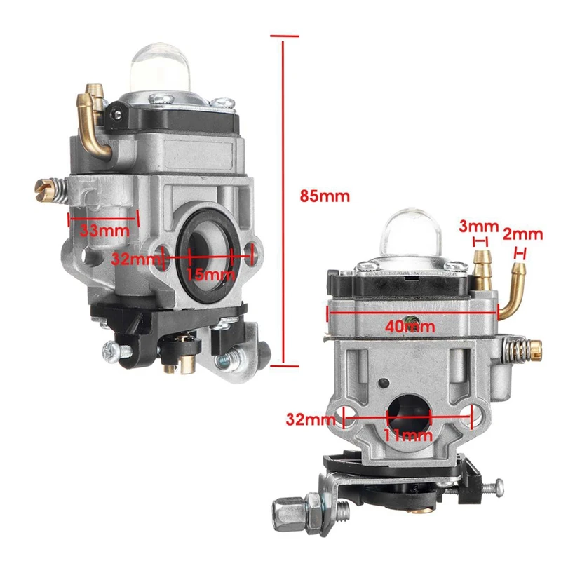 Мотоцикла карбюратор 11 мм 2 х тактный для 43Cc 47Cc 49Cc 50Cc скутера ATV Байк