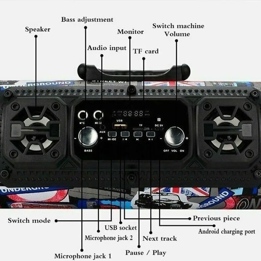 2020 Беспроводная Bluetooth-Колонка в форме ракетного пускового устройства