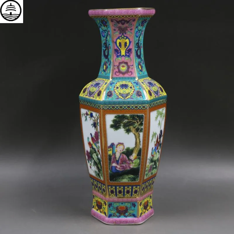 Античная домашний декор искусство керамическая ваза в западном стиле с рисунком