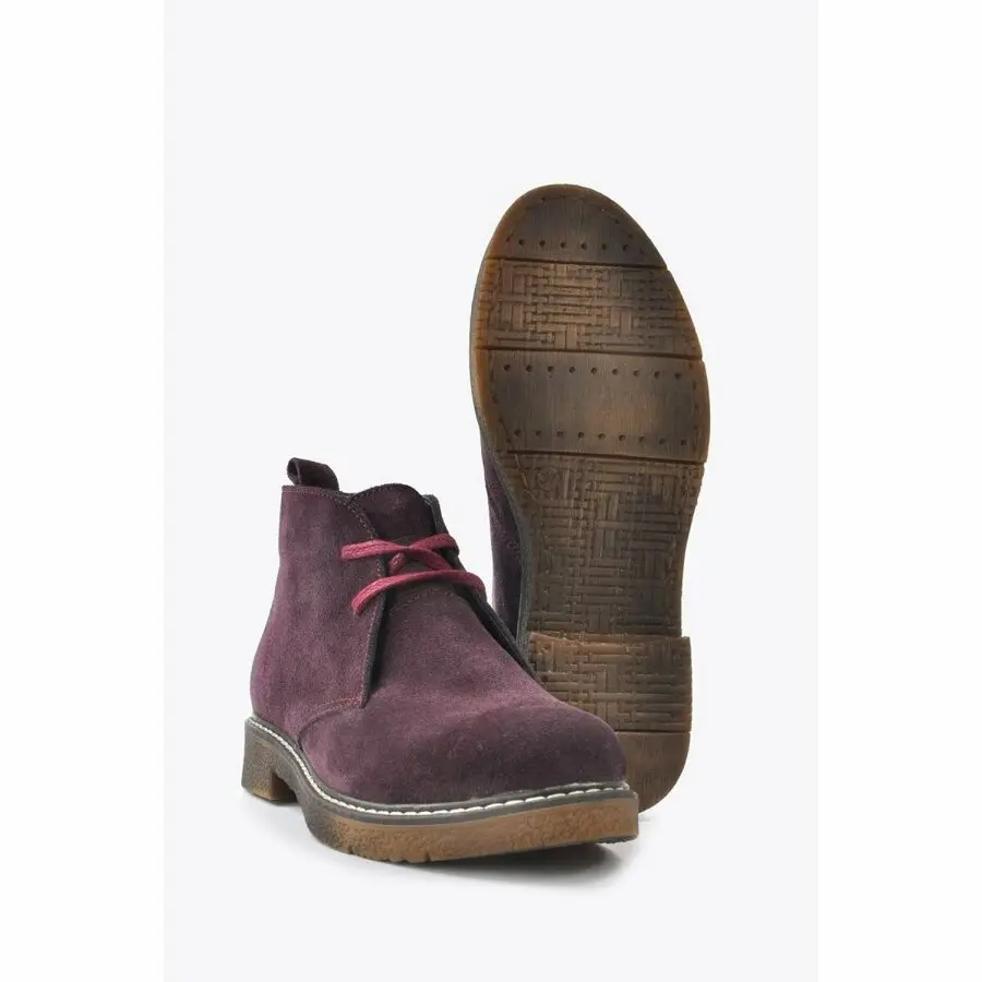 

Women Boots Mink Shoes Women Purple Nubuck Boots Vzn20-038K