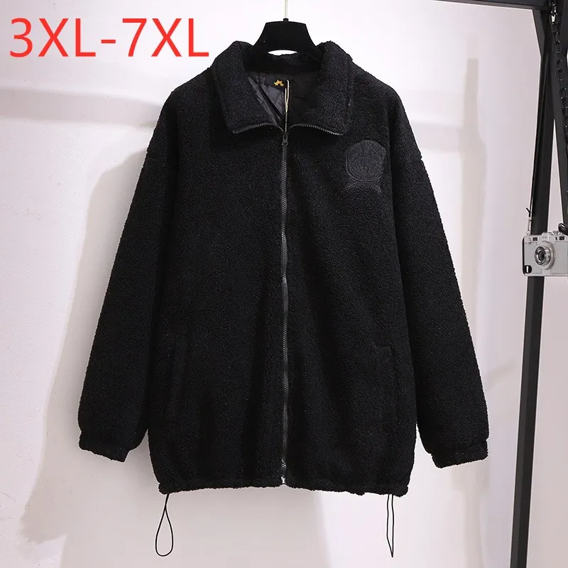 

Женская флисовая куртка с длинным рукавом, размеры до 7XL
