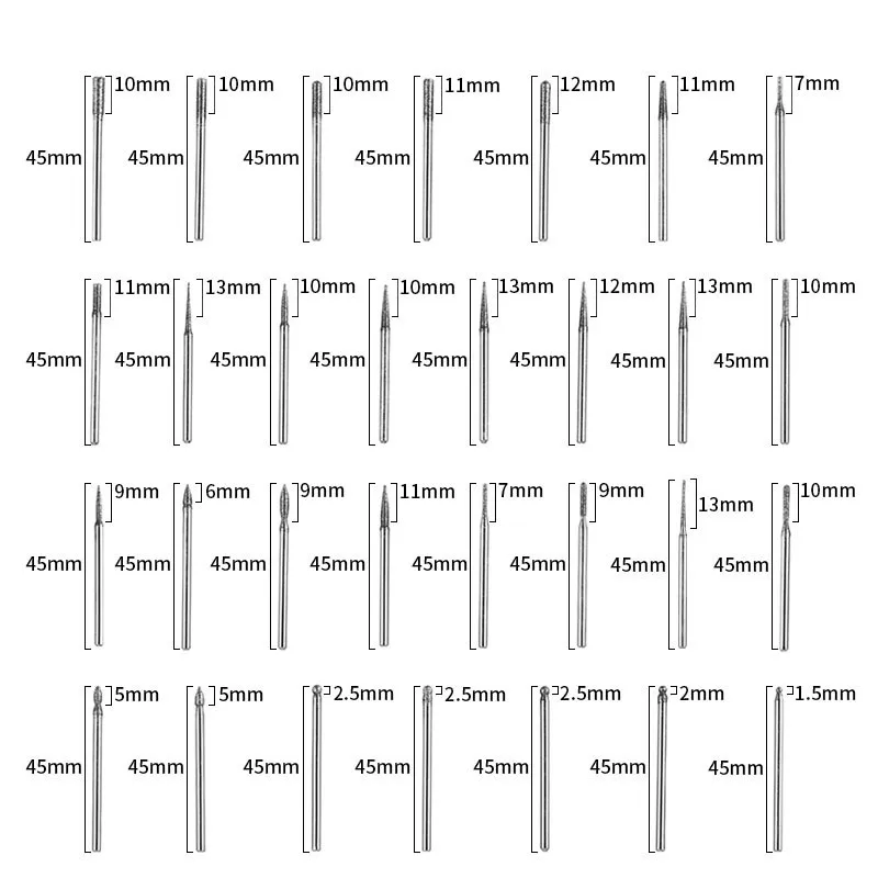 30 шт./пакет Фрезер для ногтей сверлильный шлифовальные насадки спиливания