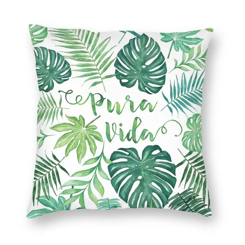 

Tropical Monstera Fern Leaves Throw Pillow Case Home Decor Custom Jungle Plants Cushion Cover 45x45cm Pillowcover for Sofa
