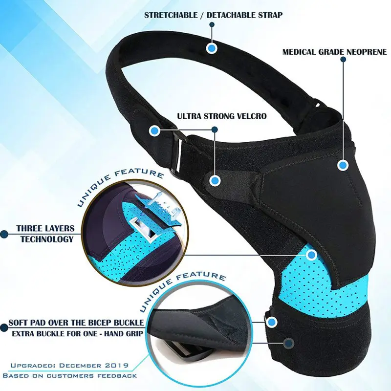 

Shoulder Brace With Pressure Pad Shoulder Support Shoulder Pain Ice Pack Shoulder Compression Sleeve