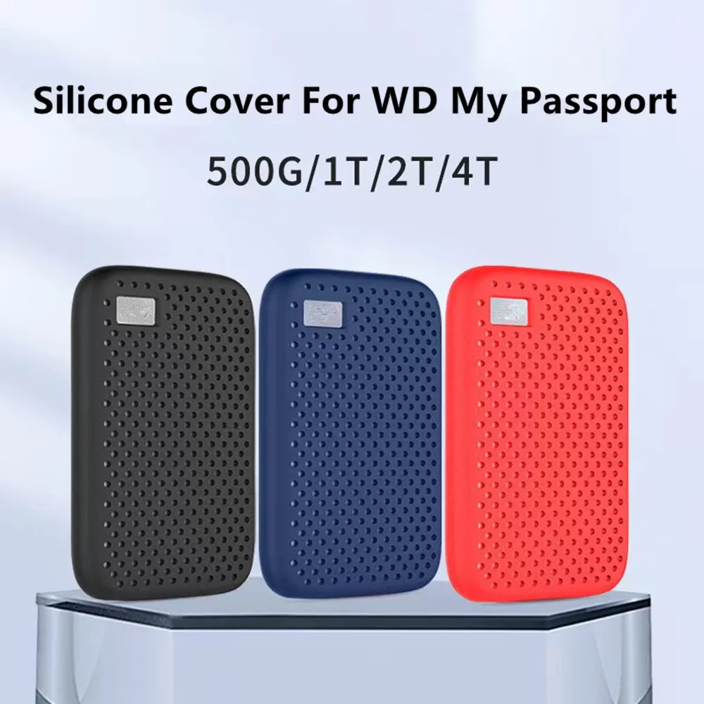 

Soft Silicone Cover Protect Sleeve Skin PSSD Case for WD My Passport Portable SSD Hard Drive 500G/1T/2T/4T