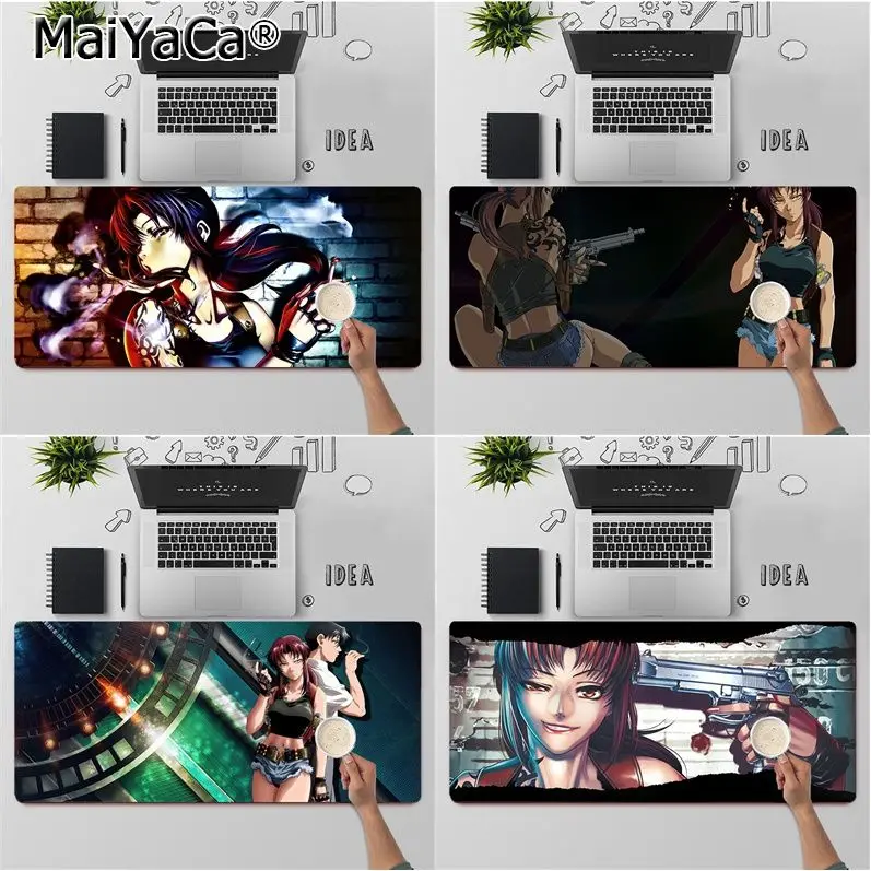 

MaiYaCa Top Quality Black Lagoon Gamer Speed Mice Retail Small Rubber Mousepad Free Shipping Large Mouse Pad Keyboards Mat