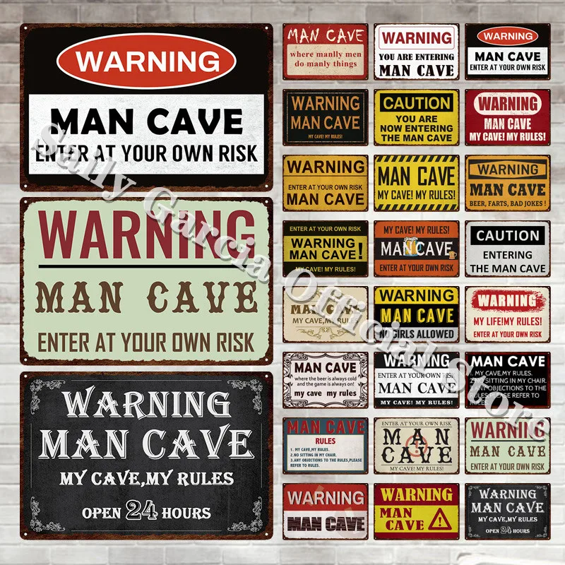 

Vintage Tin Sign Funny Warning My Rules Caution for Bar Pub Club Sign Metal Posters Man Cave Game Room Metal Wall Decor Plates