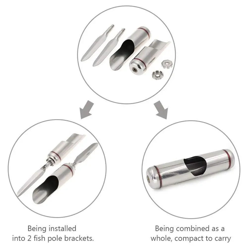 

2pcs Fishing Rod Holder Pole Fishing Rod Holder Fish Pole Stainless Steel Fishing Rod Holder Bracket Tools