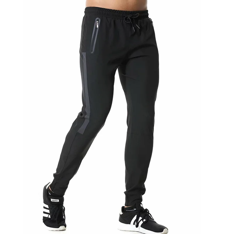 

Sports pants Men Quick drying Running Pants zipper pocket Athletic Football Soccer pant Training sport Pants jogging Gym Trouser