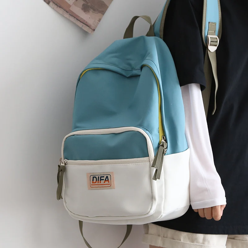 

Простые женские рюкзаки, милые школьные ранцы конфетных цветов для девочек-подростков, сумка для книг, милые дорожные сумки на плечо для ноу...
