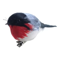 10pcs simulation robin bird cute artificial clip on bird mini landscape ornament animal model for christmas tree decor crafts
