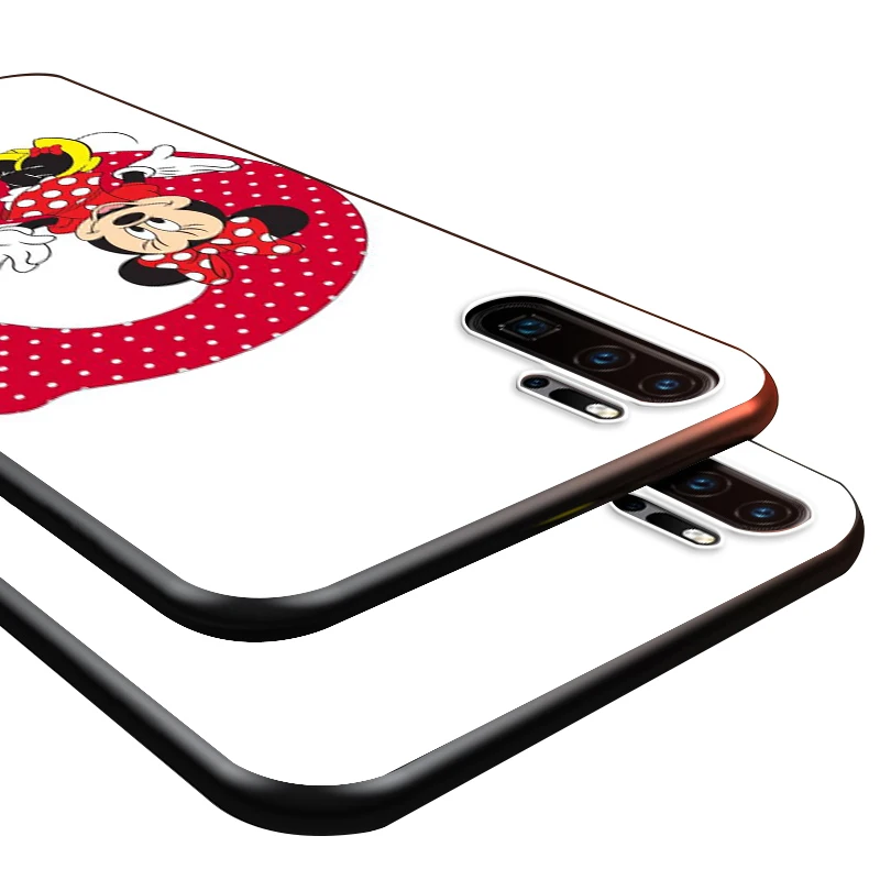 

Disney Mickey Mouse Fashion Letter for Huawei P40 P30 P20 P10 P9 Lite E Pro Plus Mini 2019 2017 Black Phone Case