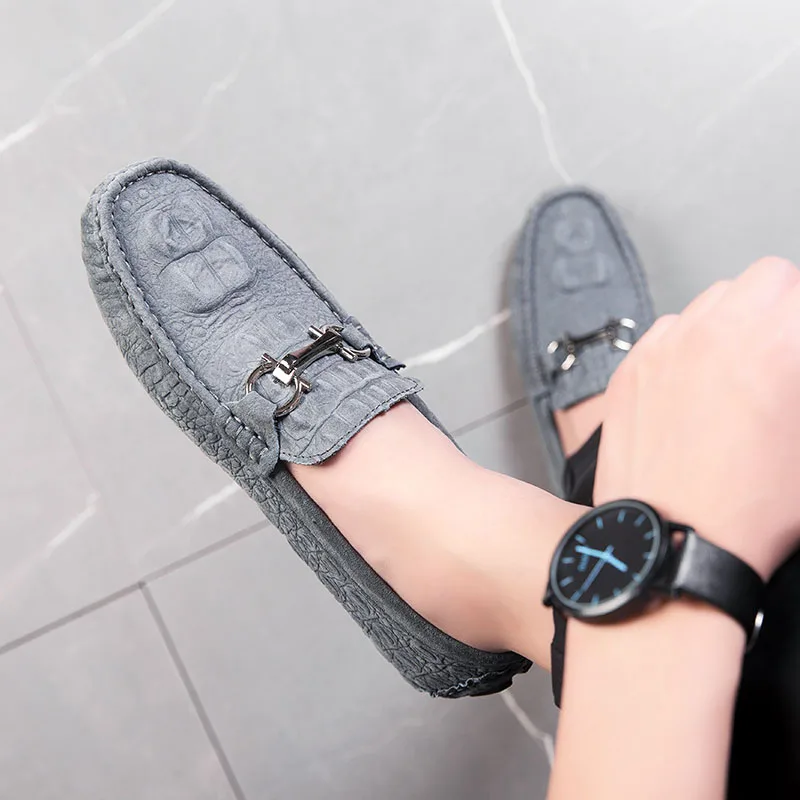 Men Leather Casual Shoes men genuine leather Soft Loafers Moccasins outdoor Slip-on fashion Driving Flats | Обувь
