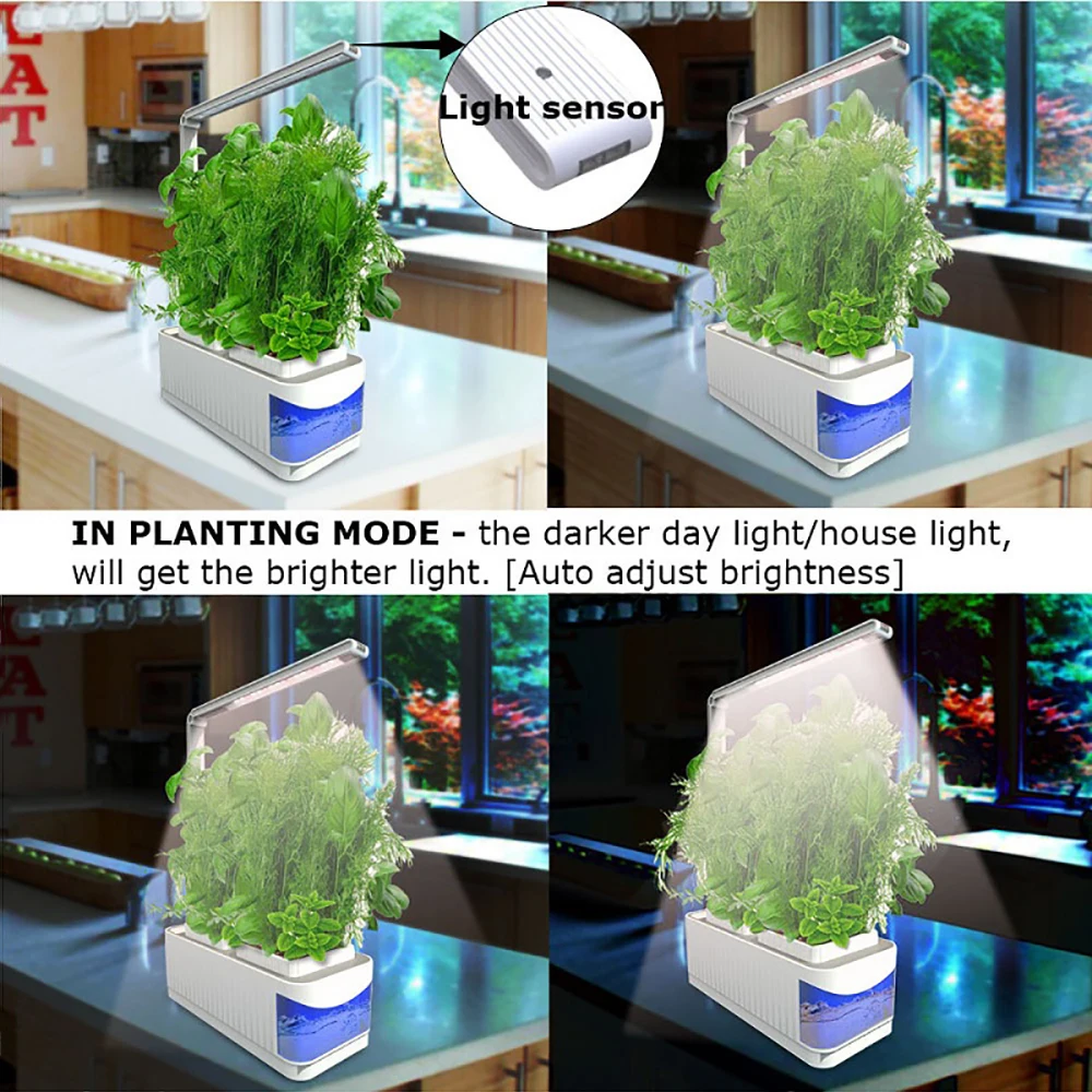 

Plant Growth Light Desk Lamp Hydroponic Indoor Herb Garden Kit Smart Multi-Function LED Growing Lamps for Flower Vegetable Plant