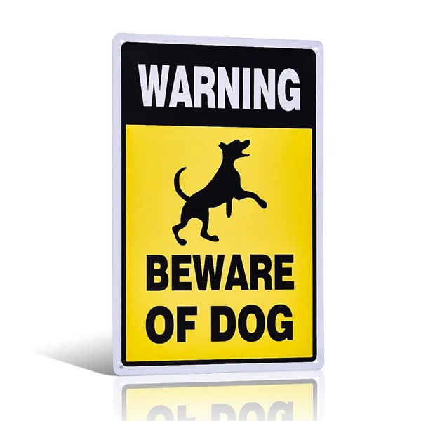 

Vintage Metal Poster "Warning Beware of Dog" Tin Sign Home Decor Man Cave Garage Decor Craft Wall Painting