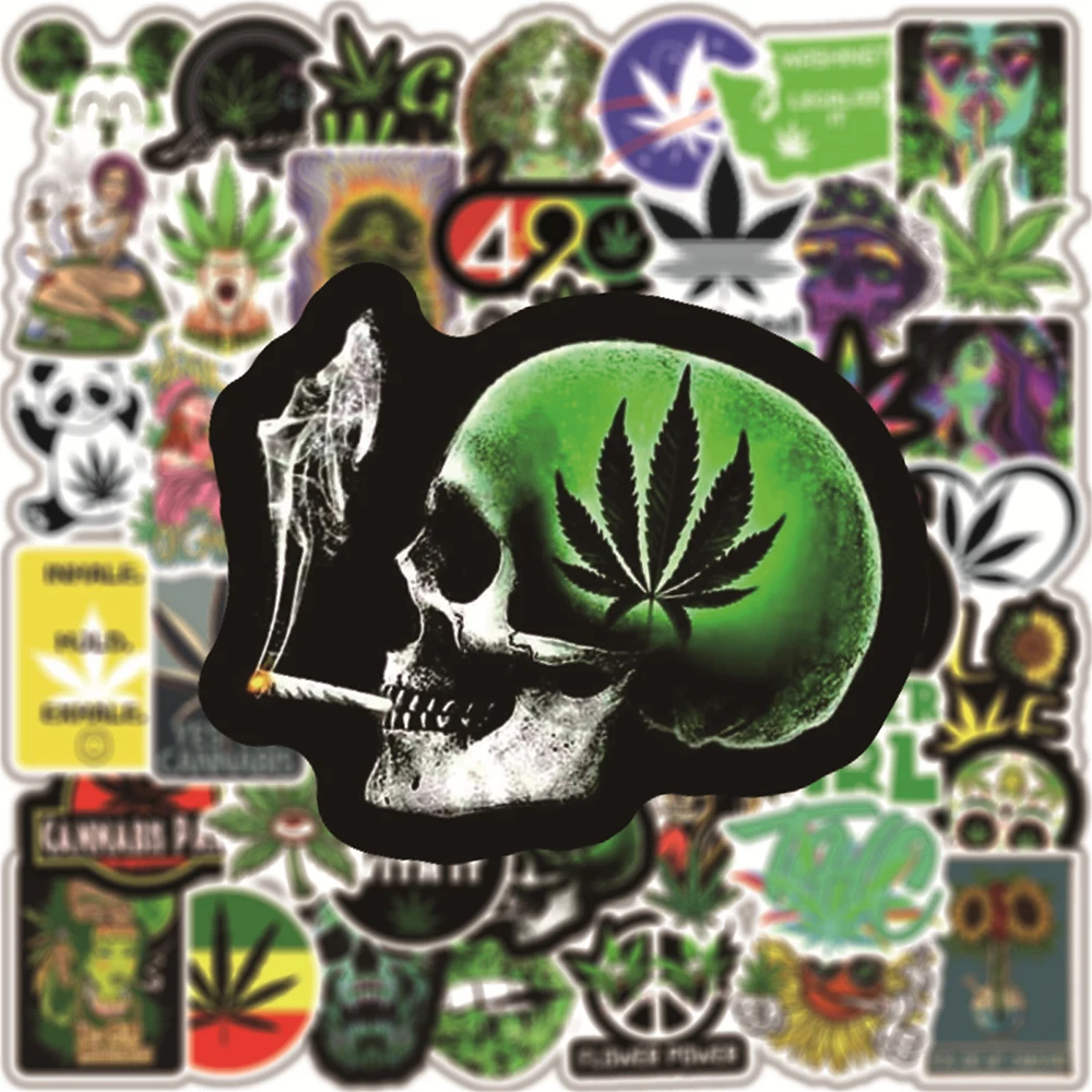 1050100psc horror cool characters leaves weed smoking graffiti stickers skateboard laptop phone bike sticker decal kid toy free global shipping