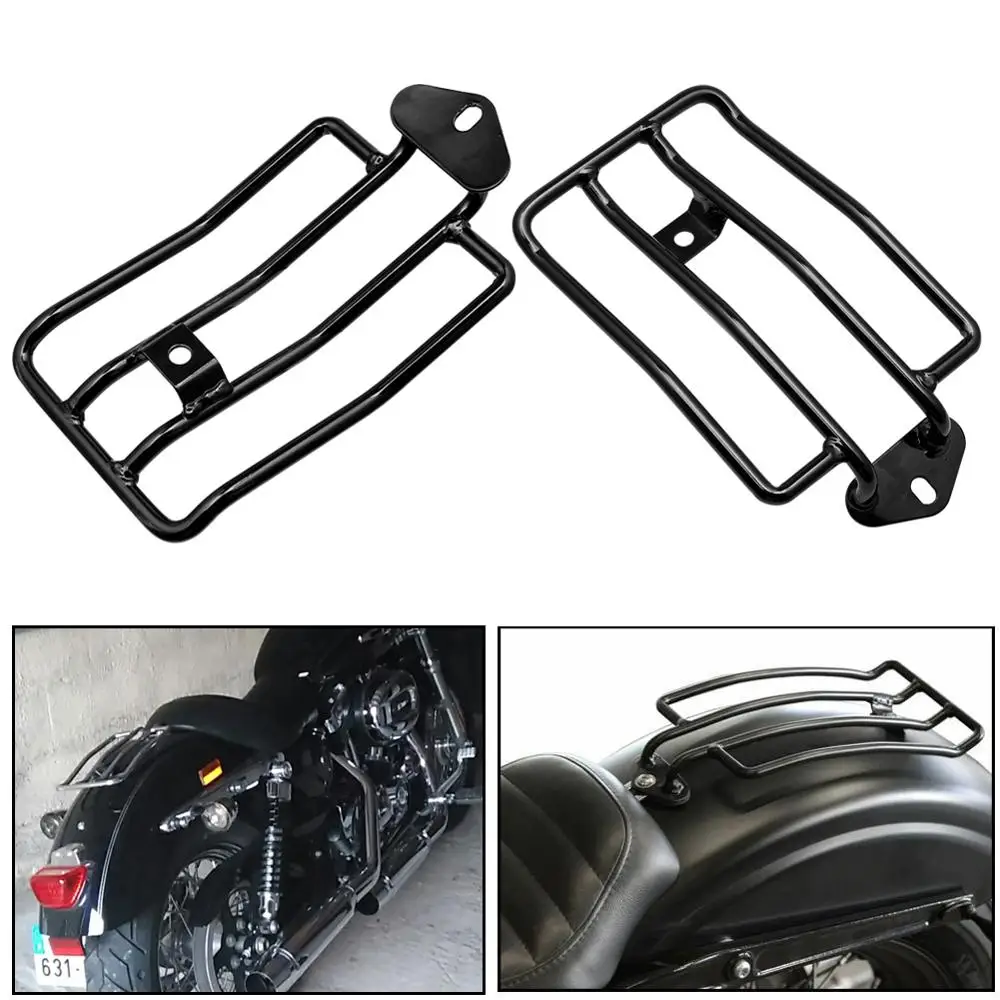 Черная подставка для багажа на заднее сиденье мотоцикла Harley Sportster Iron XL 883 1200 2004 2019