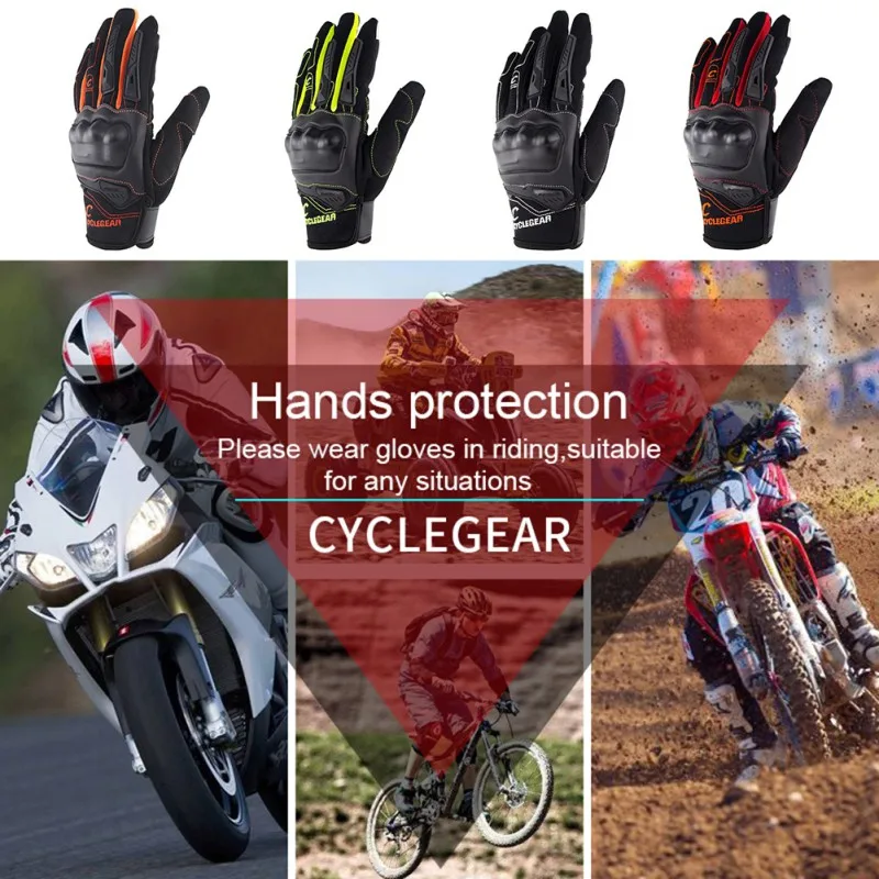 

1 Pair Full Finger Adjustable Bicycle Motorcycle Electric Car Gloves With Phone Touch Funtion For Motorcycle Climbing Hiking