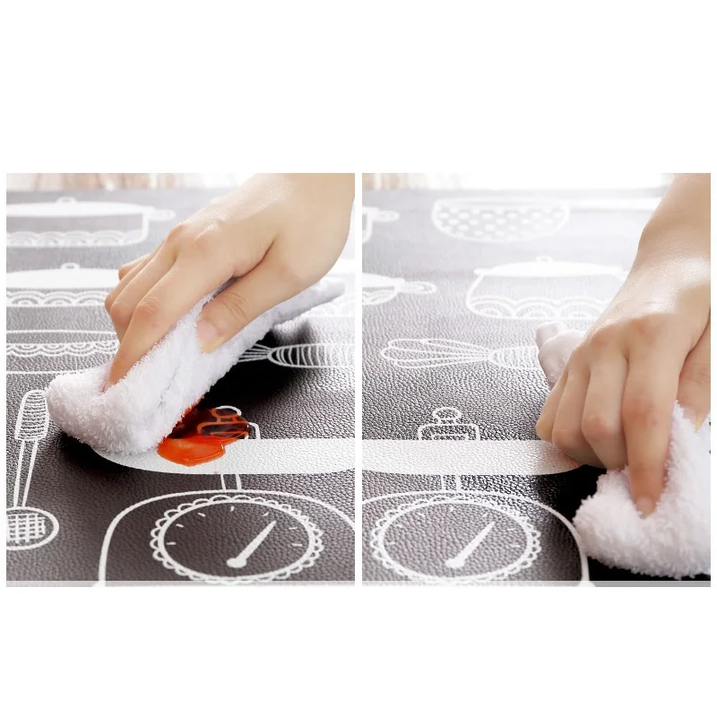 Водонепроницаемый коврик для кухни из ПВХ с антипроскальным эффектом, современный дизайн, для дома вход/коридор, безмытьевая  площадка для пола.