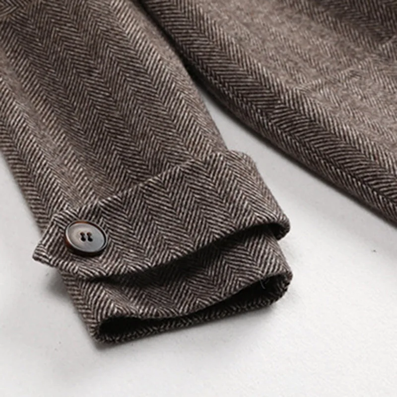 

Women's Mid-length Woolen Coat England Style Female's Trench Coat Long Jacket 2020 Autumn Winter New Loose Coats & Jackets