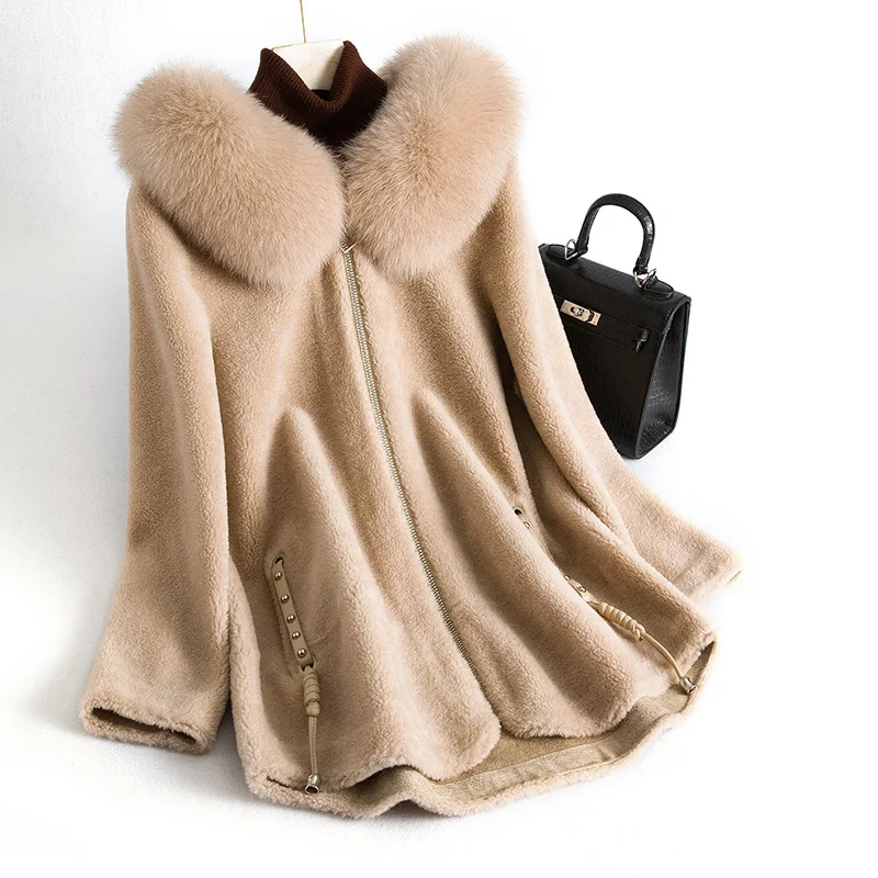 Осенне зимнее пальто женская одежда 2020 натуральное меховое шерстяная куртка с