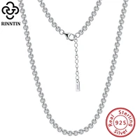 rinntin italian 2 5mm3 0mm cubic zirconia bezel set tennis necklace for women 925 sterling silver tennis chain jewelry sc52