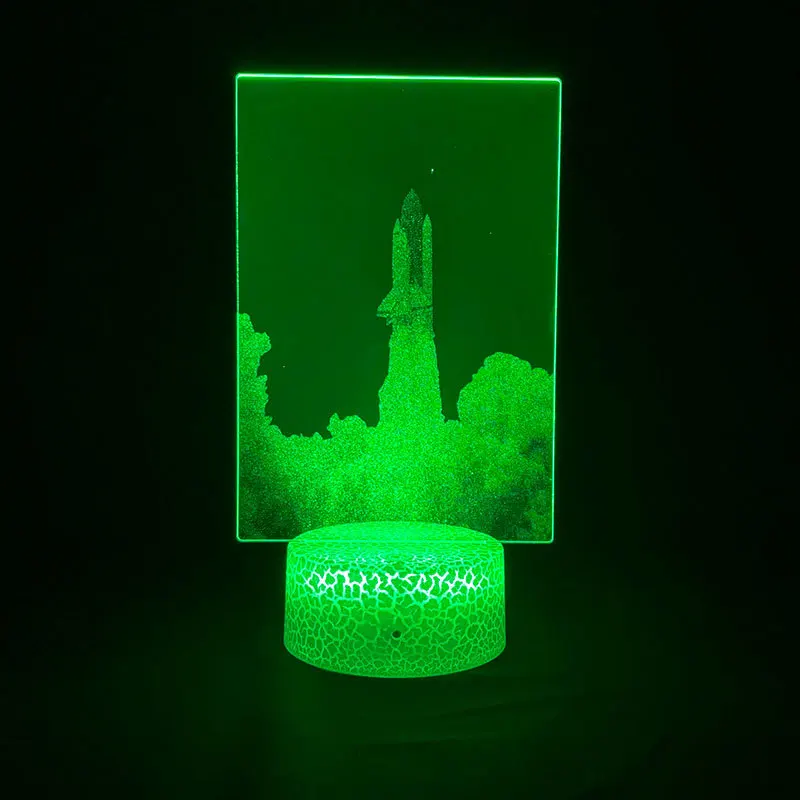 Космический Шаттл 3D графическая лампа Ночной светильник креативный сенсорный