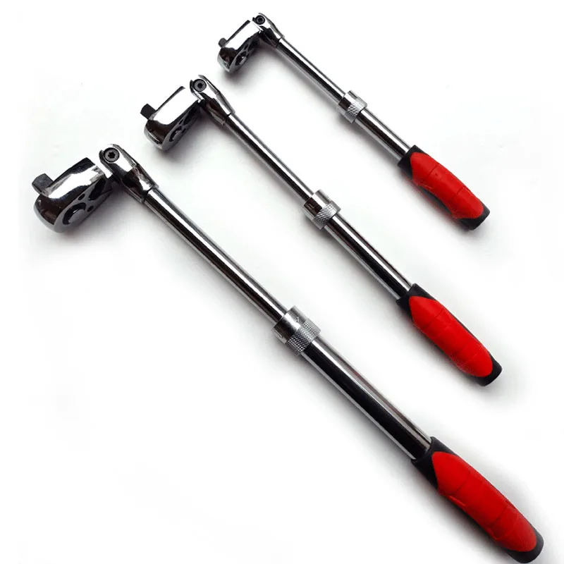 1/4&quot3/8&quot1/2&quot Telescopic Ratchet Spanner 72Teeth Carbon Steel Retractable Wrench Can Adjust 90 Degrees Movable head |