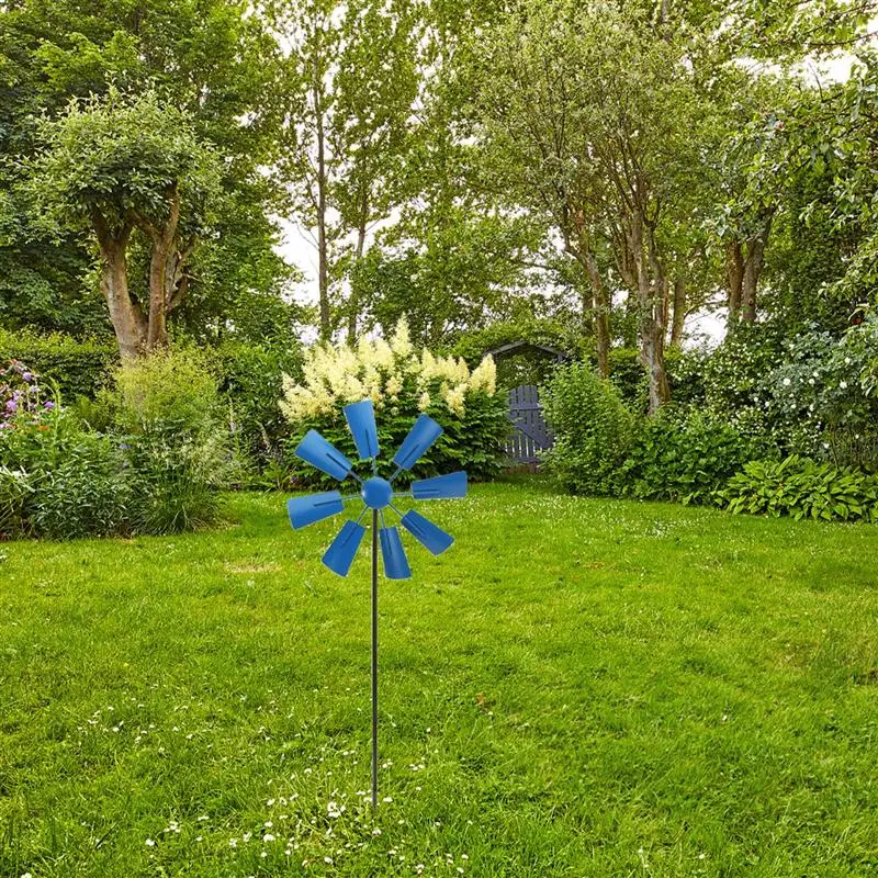 1pc Wind Spinner Decorative Windmill Iron Yard Plug-in Winnower Garden Ornament | Дом и сад