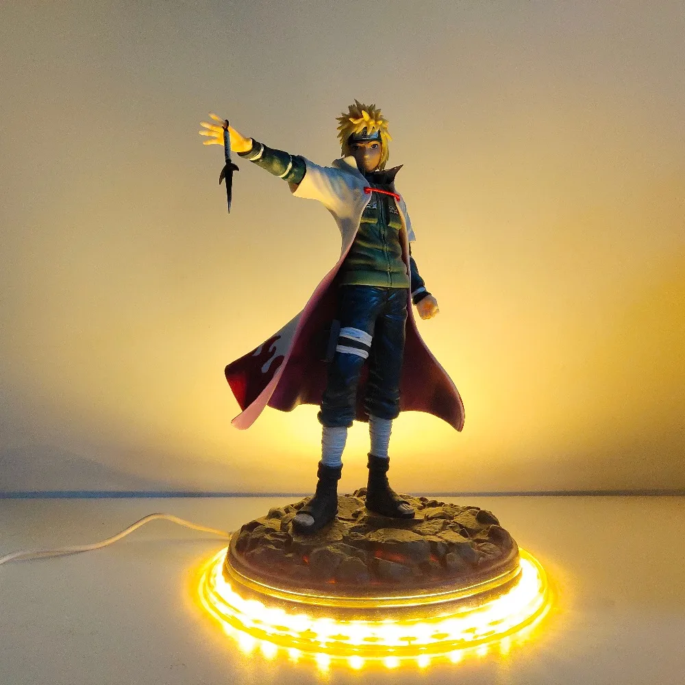 Наруто ПВХ фигурка игрушки Namikaze Минато Led статуя Наруто Shippuden аниме Namikaze Минато Коллекция Модель игрушки фигурка