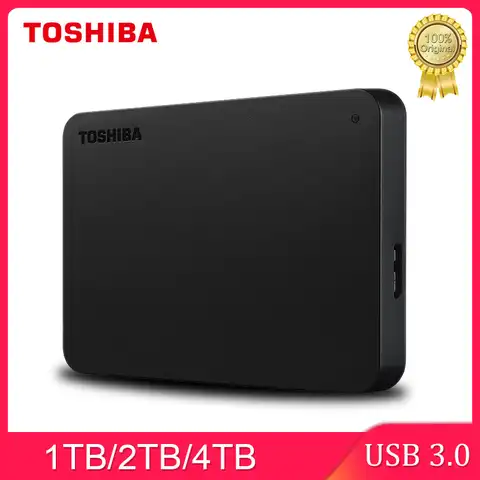 Новый портативный внешний жесткий диск Toshiba Canvio Basics, 1 ТБ, USB, 4 ТБ, A3, подходит для ноутбуков, настольных компьютеров