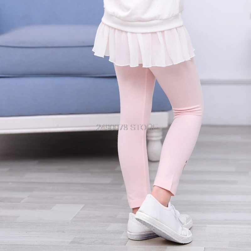 Милые детские брюки на весну и осень леггинсы для маленьких девочек облегающие