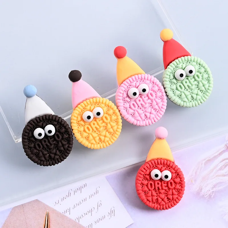 10 шт. миниатюрные полимерные бисквиты для кукольного домика плоская спина