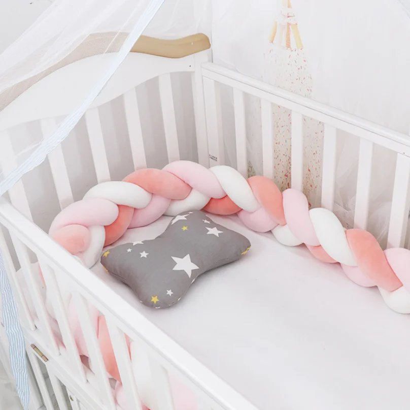 

1M/3M Baby Bed Bumper Baby Bumper for Newborn Crib Pillow Cushion Baby Cot Bumper Crib Protector Room Decor