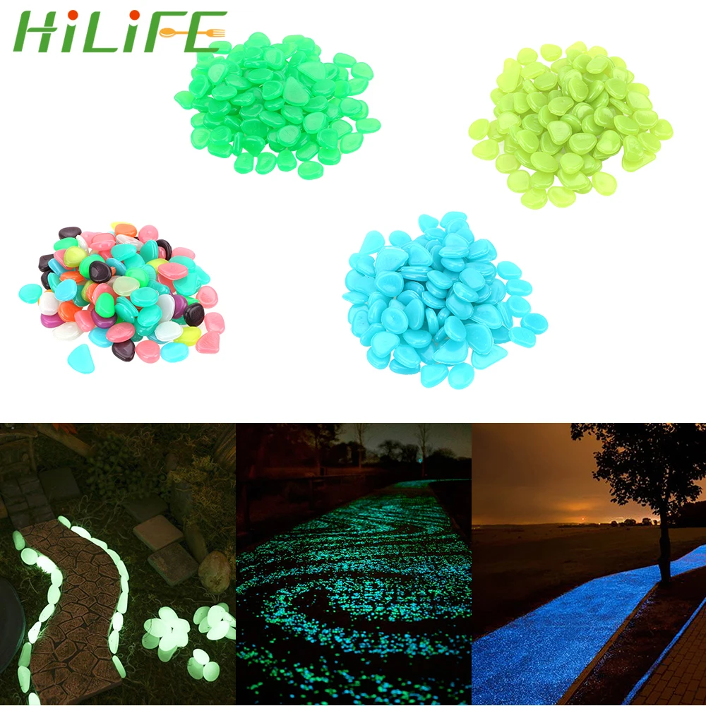 HILIFE 100 шт./упак. искусственные для Walkway аквариума сада двора светящиеся камни