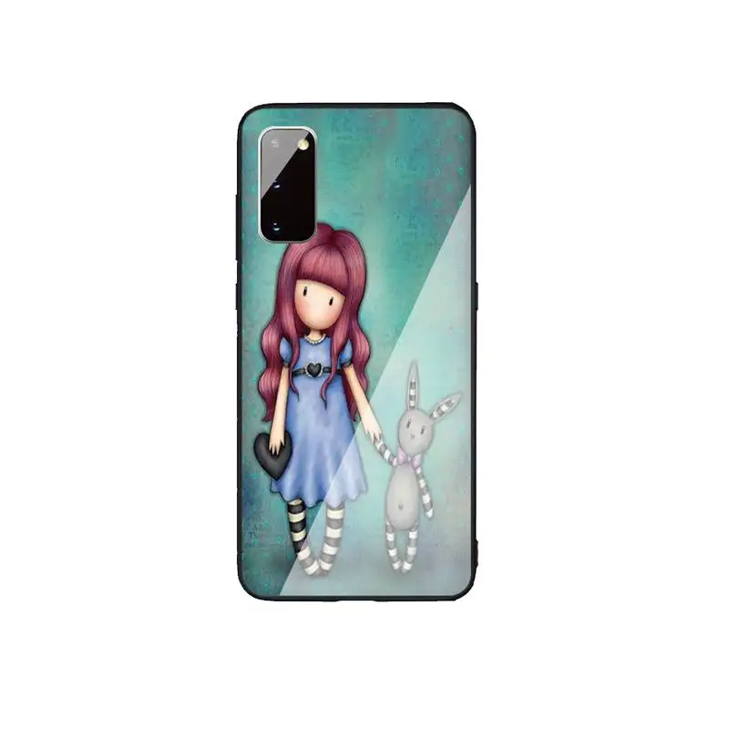 

Cute Cartoon Girl Santoro Gorjuss Phone Case Glass For Samsung Galaxy S20 Ultra S10 S9 S8 S7 Plus Edge S10 E Lite Note Pro Cover
