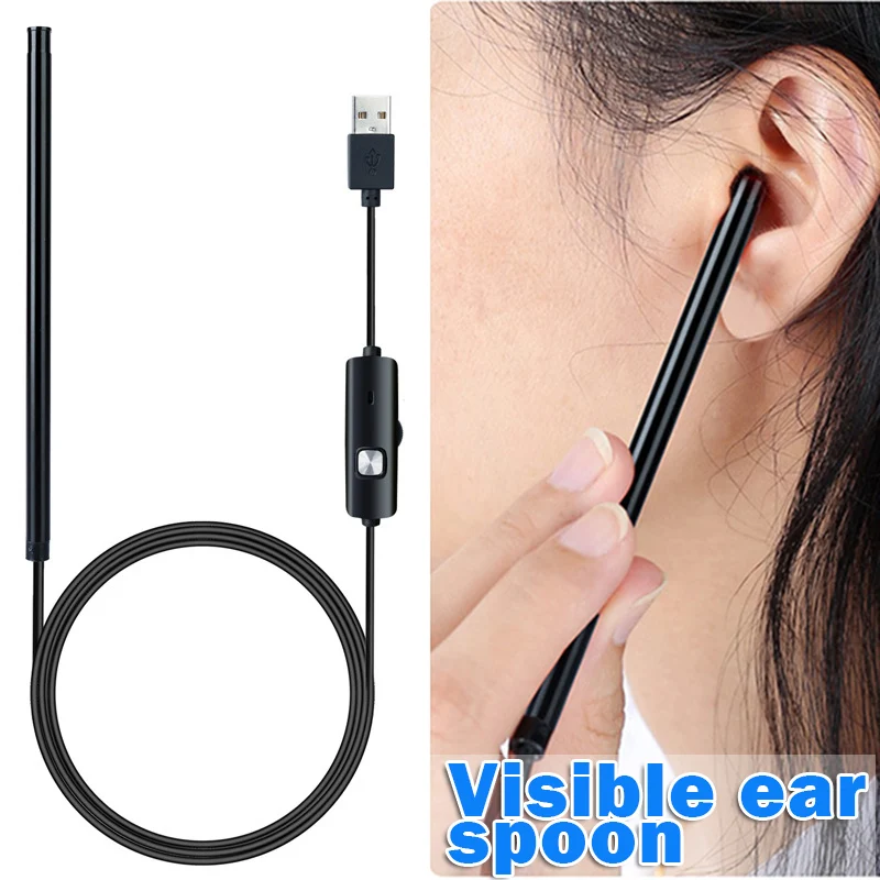 

Эндоскоп для чистки ушей с Wi-Fi, бороскоп для осмотра, инструмент для удаления ушного воска, водонепроницаемая HD камера, личная медицинская п...